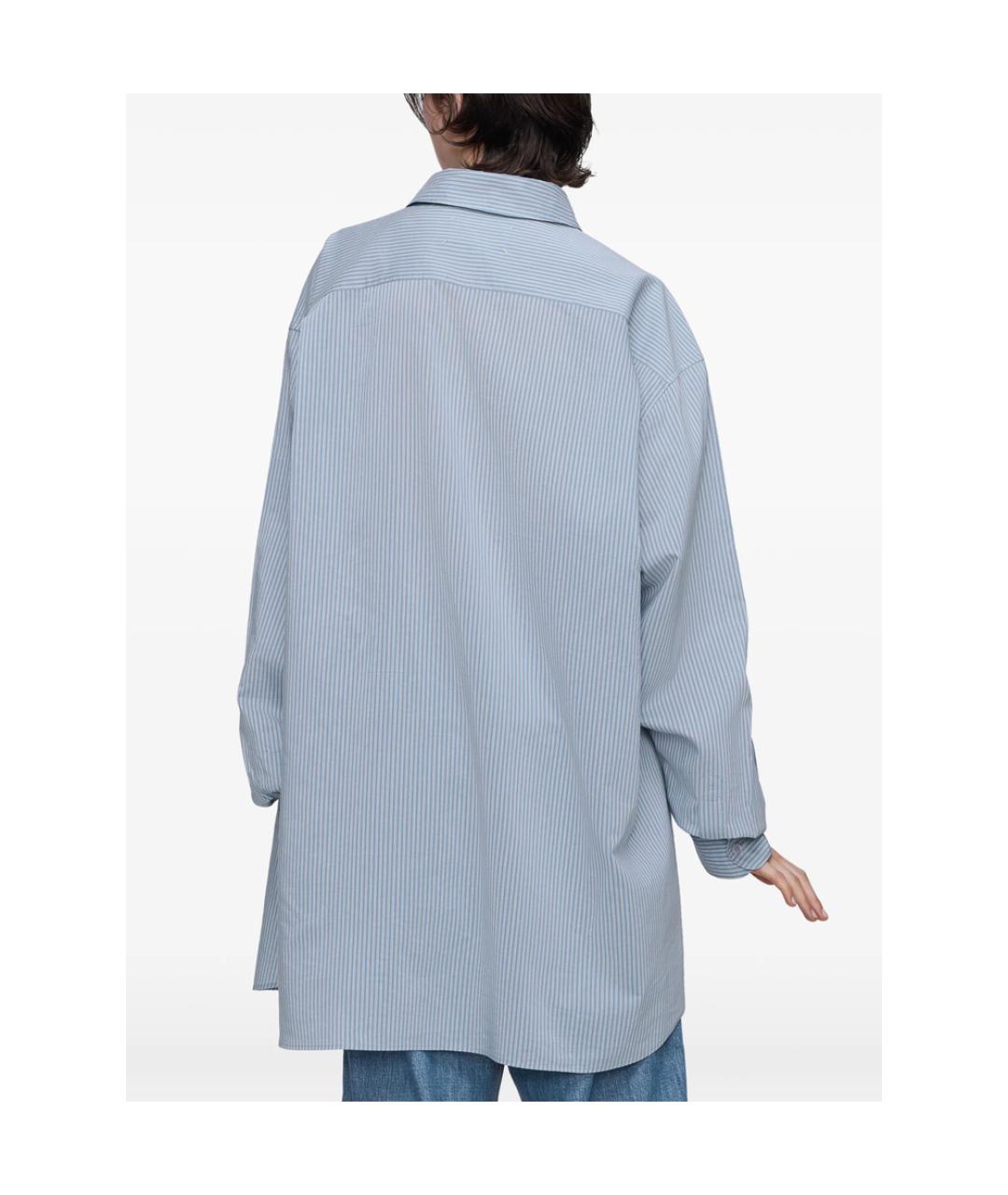 MAISON MARGIELA Синяя хлопковая рубашка, фото 5