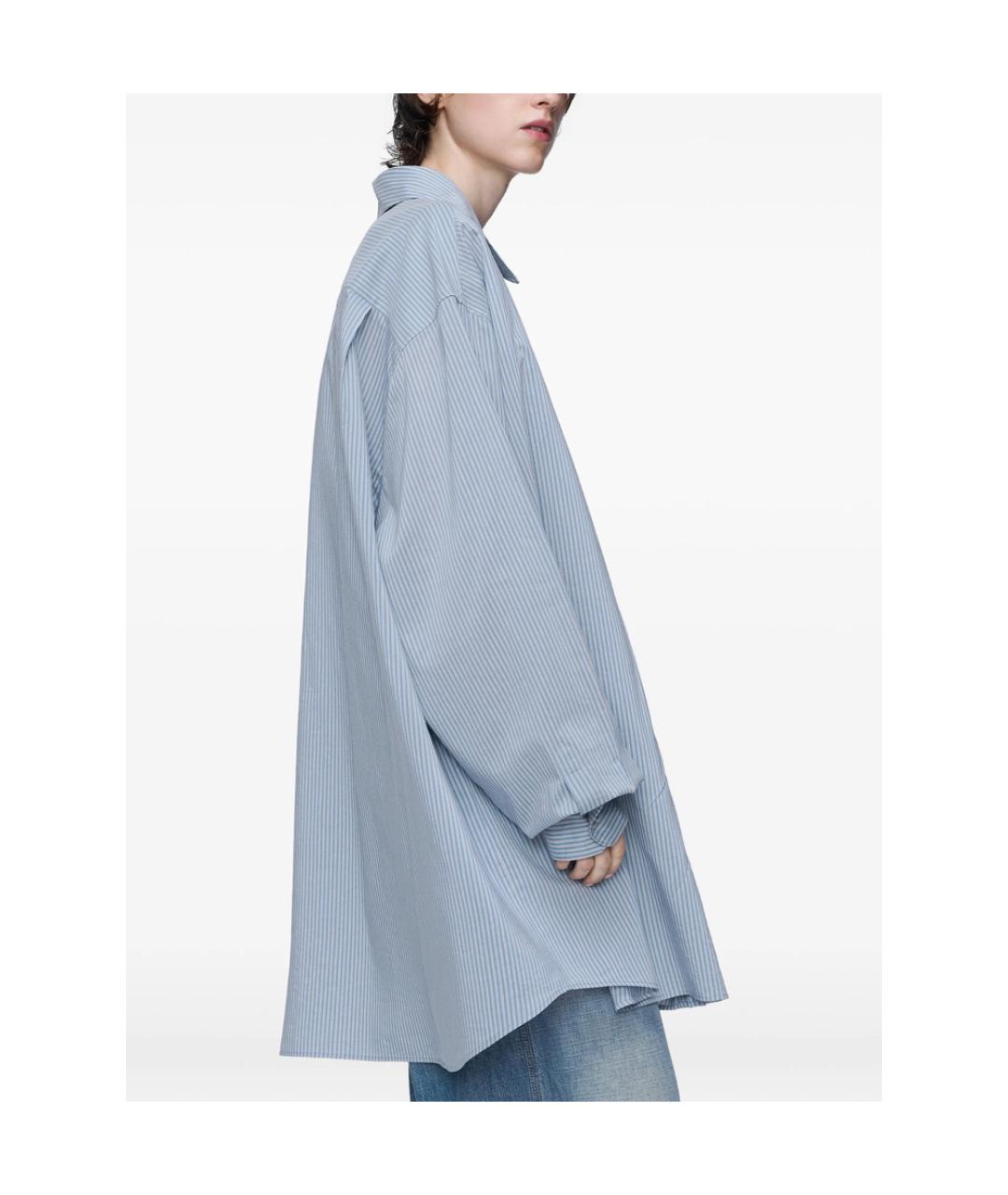 MAISON MARGIELA Синяя хлопковая рубашка, фото 4
