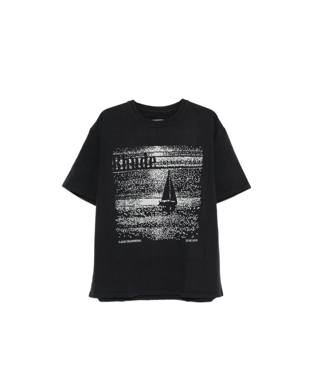 RHUDE Черная хлопковая футболка, фото 6