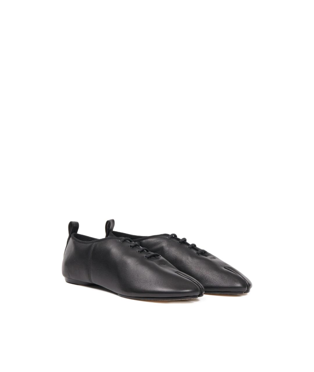 MAISON MARGIELA Черные кожаные ботинки, фото 4