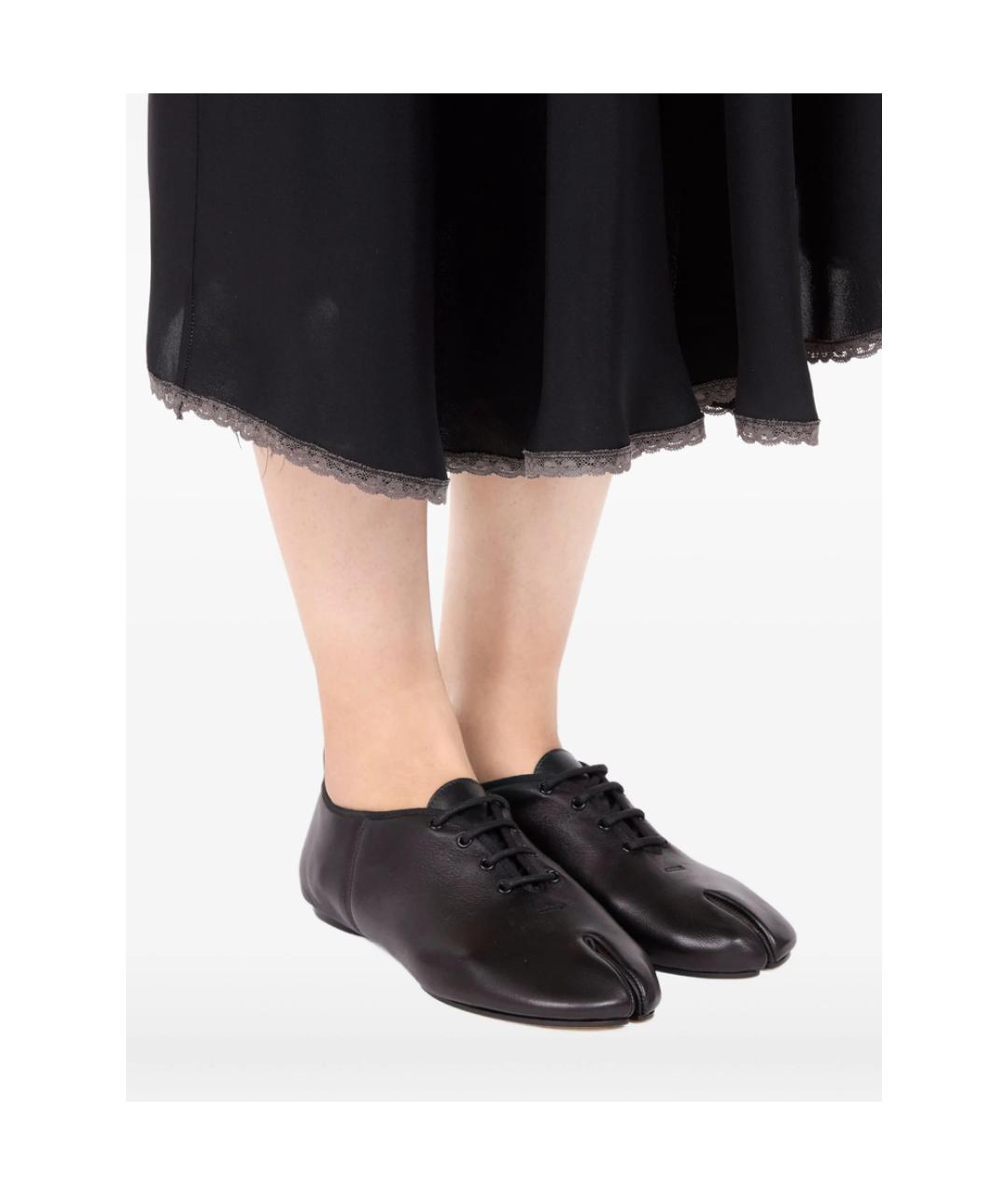 MAISON MARGIELA Черные кожаные ботинки, фото 5