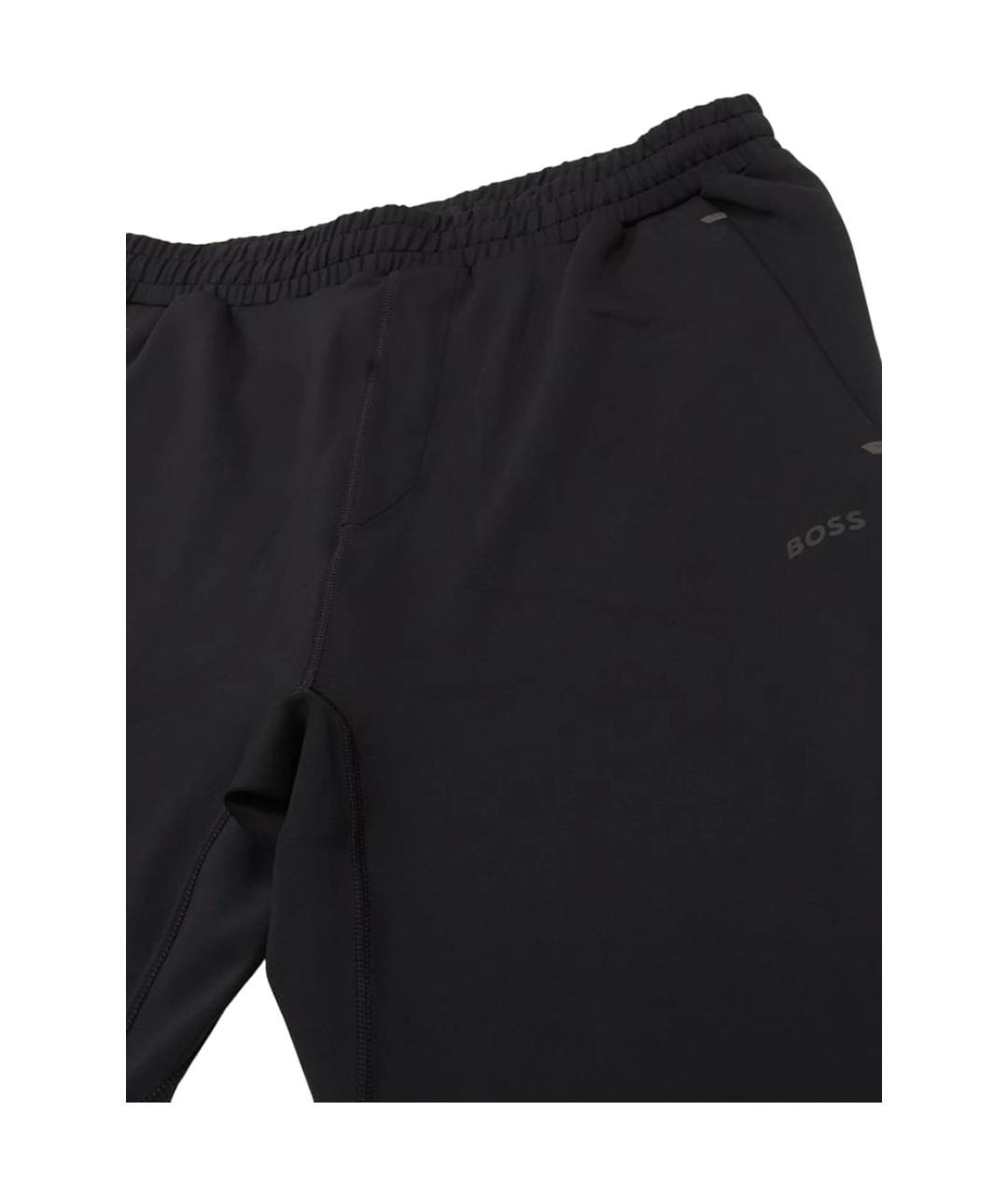 HUGO BOSS Черные полиэстеровые повседневные брюки, фото 4
