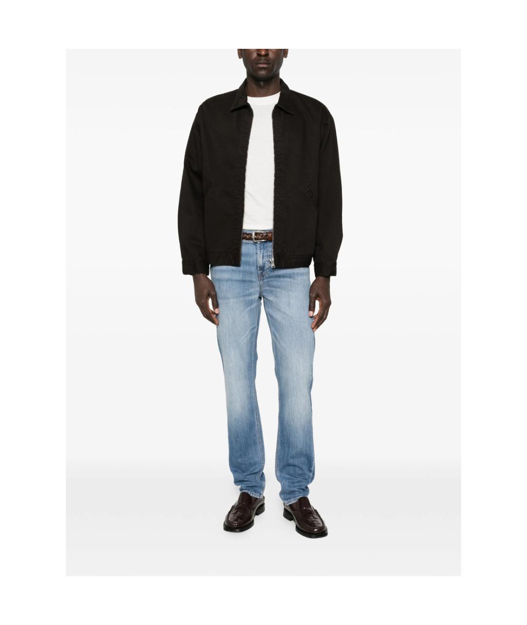 7 FOR ALL MANKIND Синие хлопковые джинсы скинни, фото 4