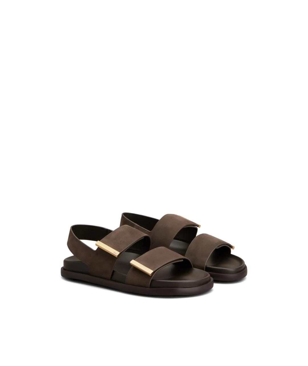 TOD'S Коричневые кожаные сандалии, фото 2
