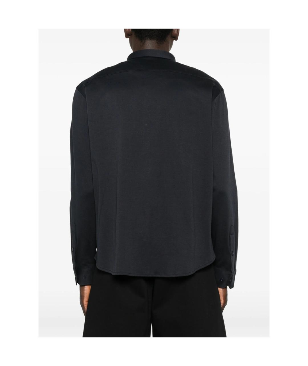 HUGO BOSS Синяя хлопковая кэжуал рубашка, фото 4