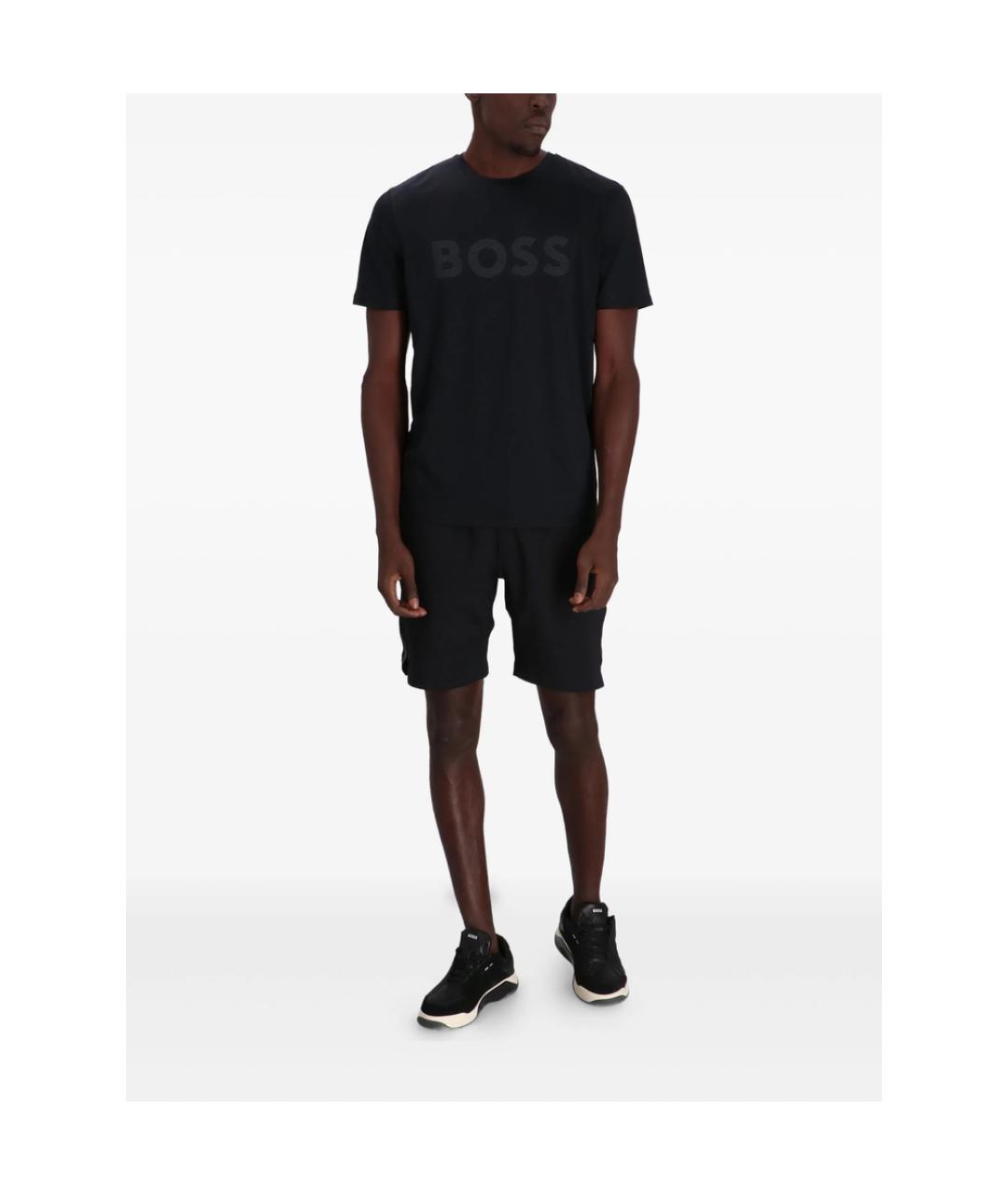 HUGO BOSS Черные полиэстеровые шорты, фото 2