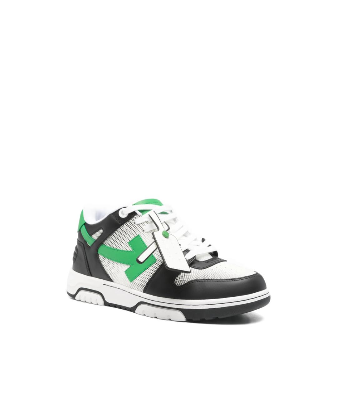 OFF-WHITE Мульти кожаные низкие кроссовки / кеды, фото 4