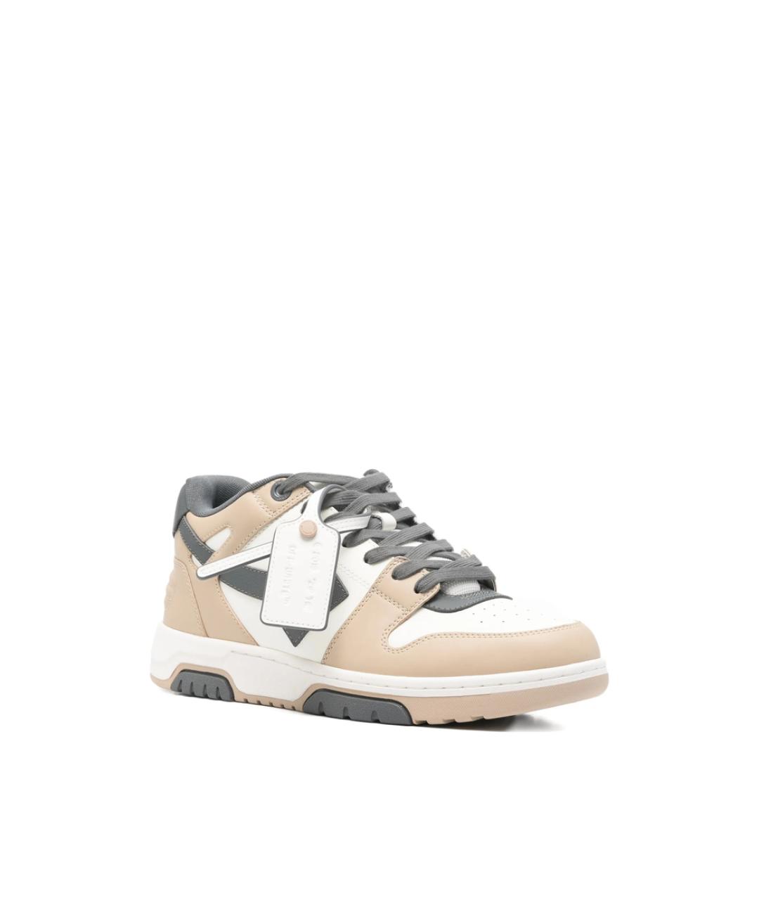 OFF-WHITE Мульти кожаные низкие кроссовки / кеды, фото 2