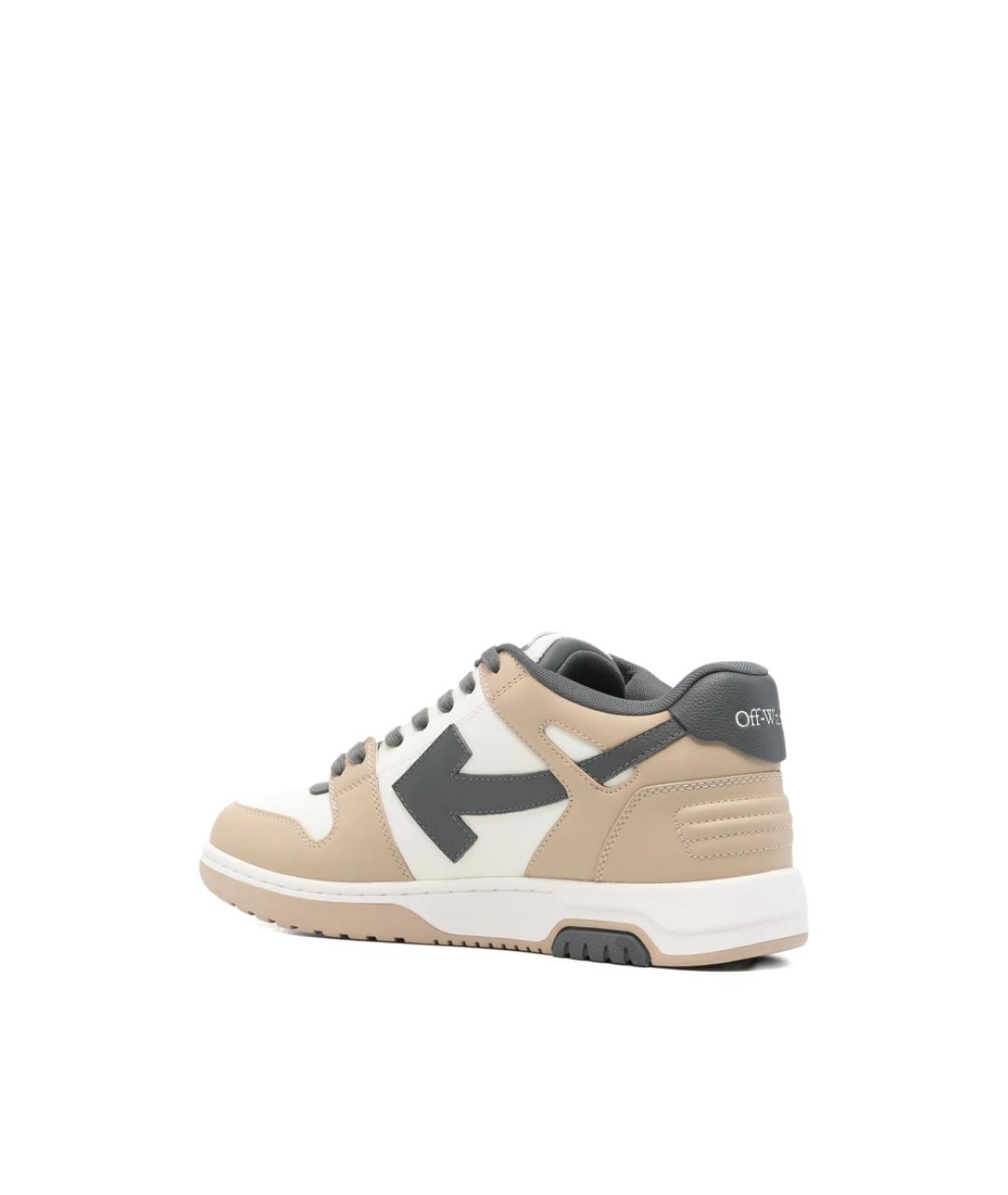 OFF-WHITE Мульти кожаные низкие кроссовки / кеды, фото 4