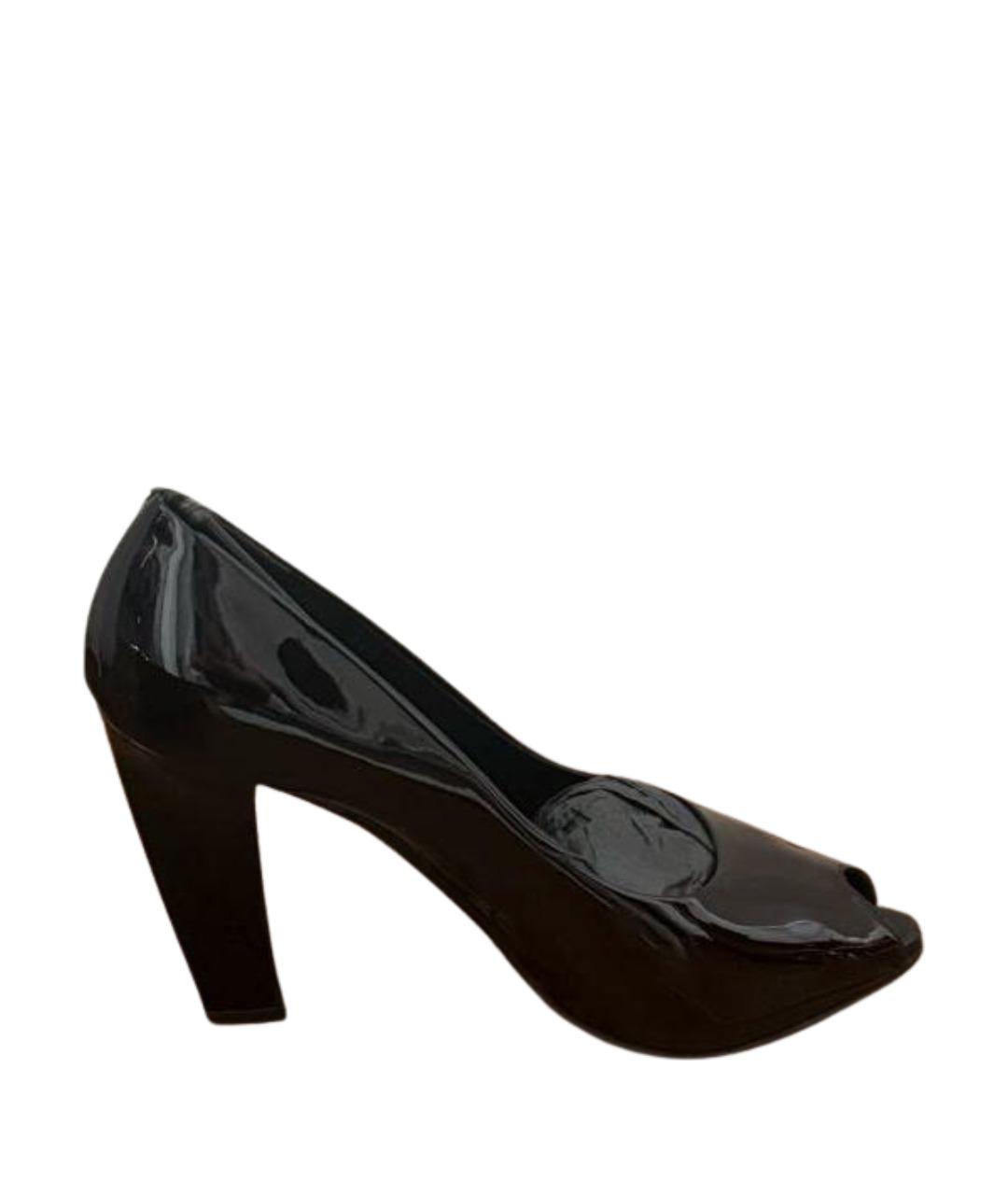 PRADA Черные босоножки из лакированной кожи, фото 1