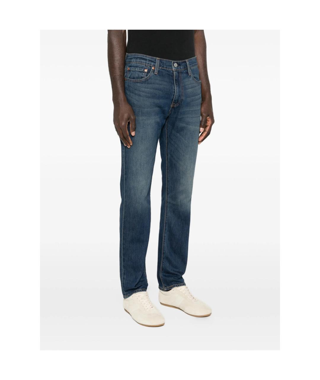LEVI'S Синие хлопковые прямые джинсы, фото 4