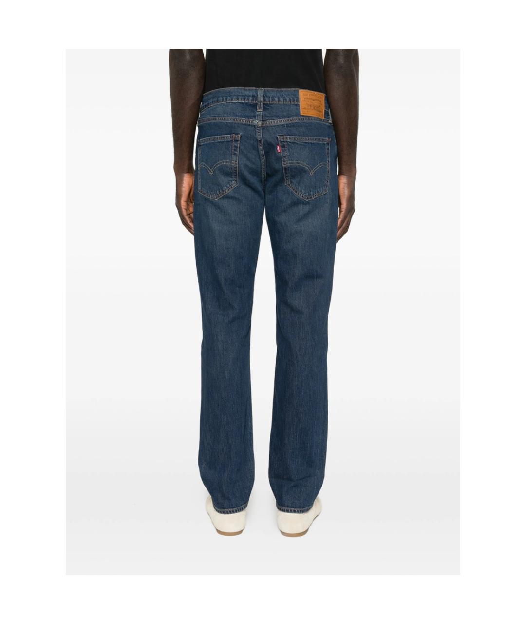 LEVI'S Синие хлопковые прямые джинсы, фото 3