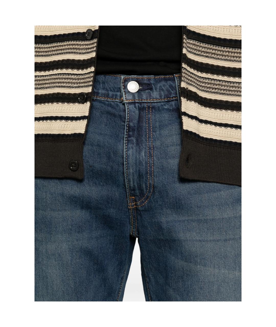 LEVI'S Синие хлопковые прямые джинсы, фото 5