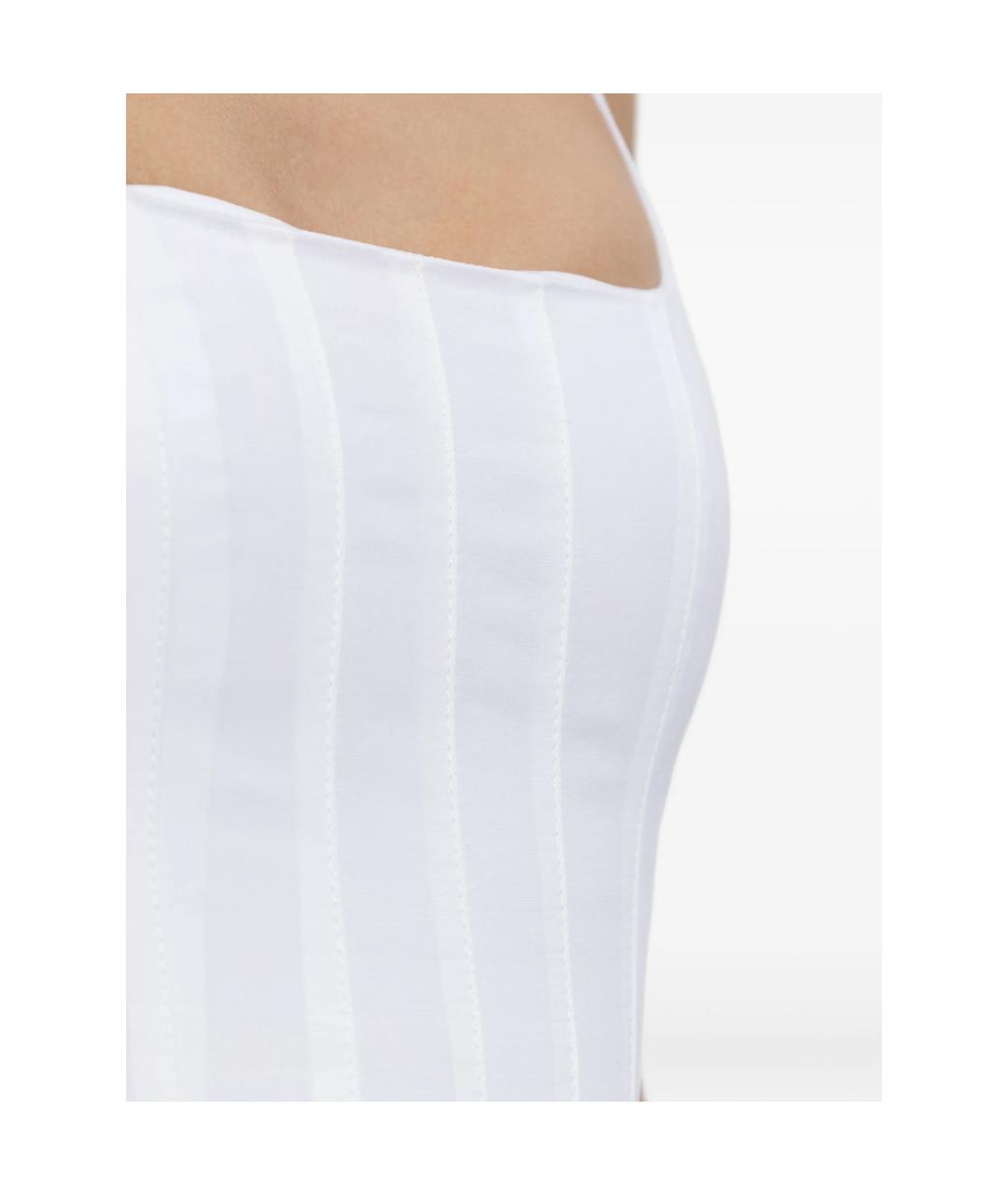 JACQUEMUS Белое хлопковое повседневное платье, фото 2