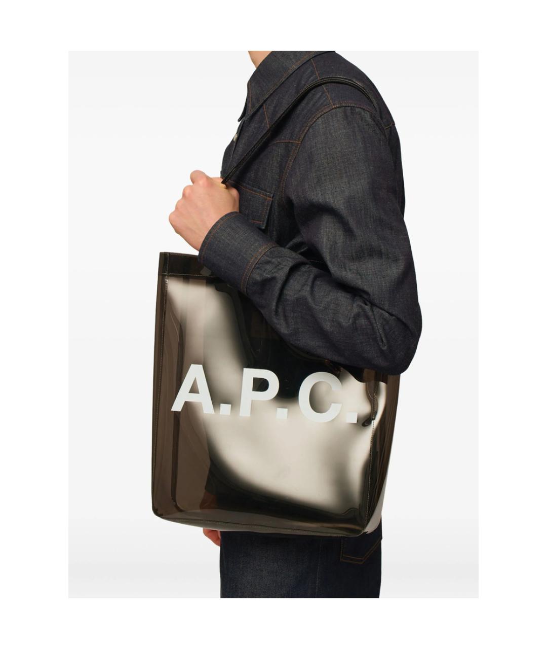 A.P.C. Серая сумка тоут, фото 3