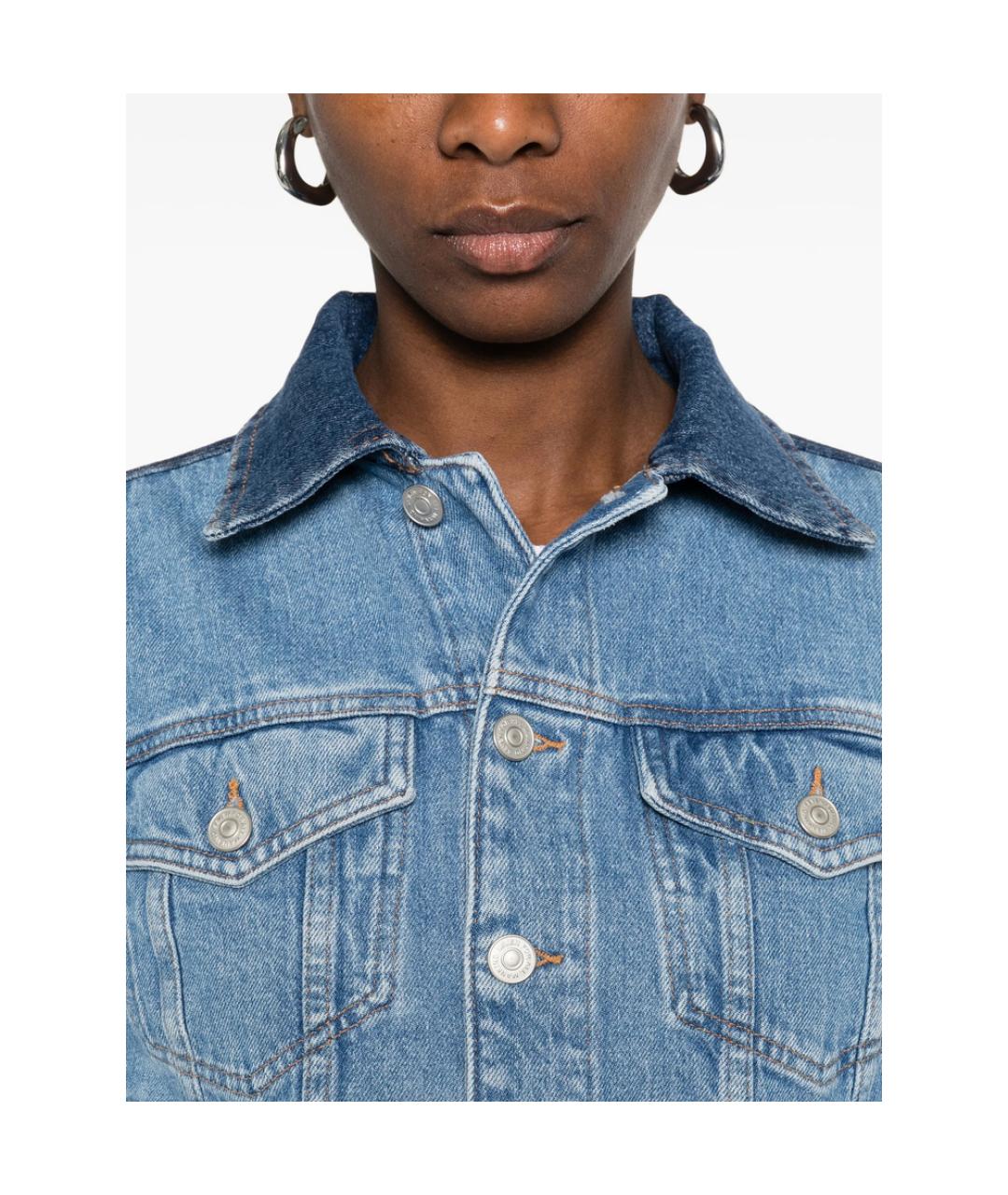 7 FOR ALL MANKIND Синяя хлопковая куртка, фото 2