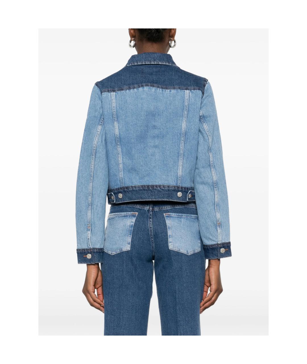 7 FOR ALL MANKIND Синяя хлопковая куртка, фото 3