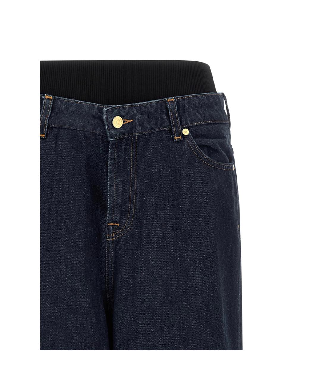 7 FOR ALL MANKIND Синие хлопковые джинсы клеш, фото 3