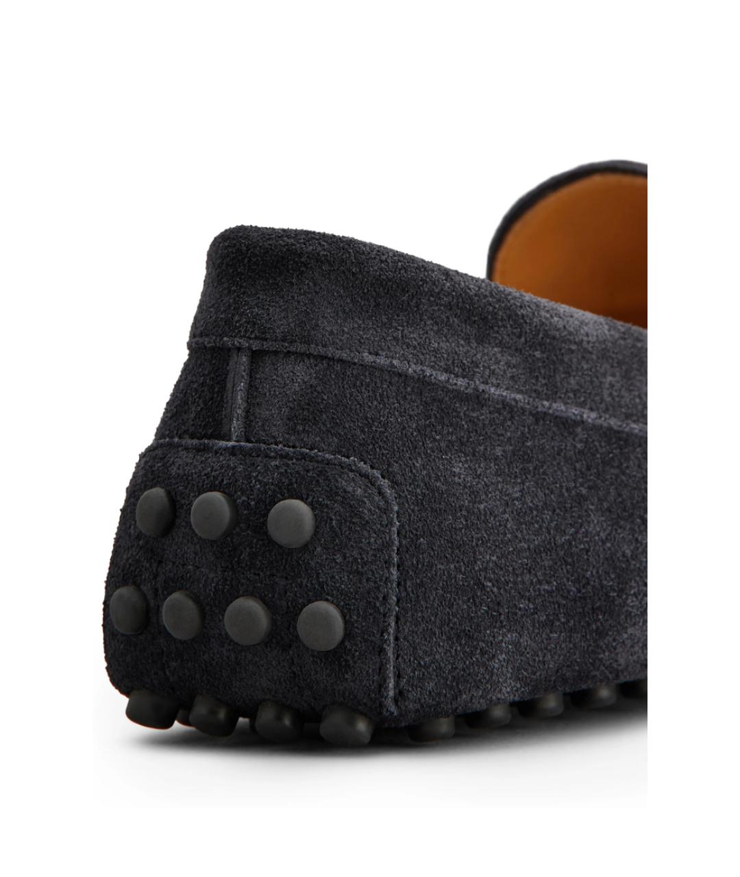 TOD'S Серые кожаные лоферы, фото 5