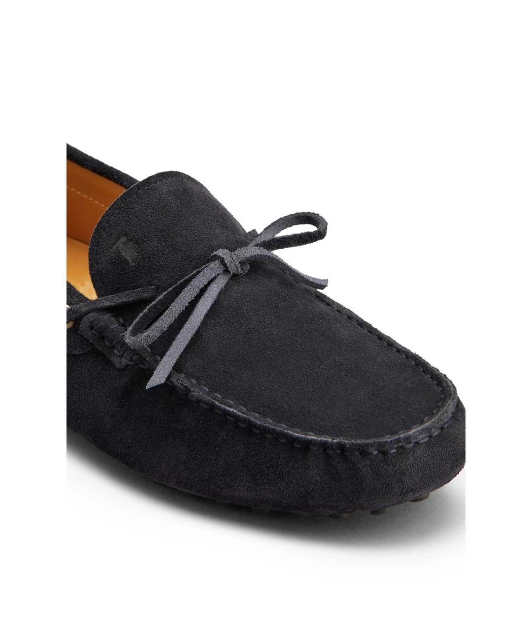 TOD'S Серые кожаные лоферы, фото 4