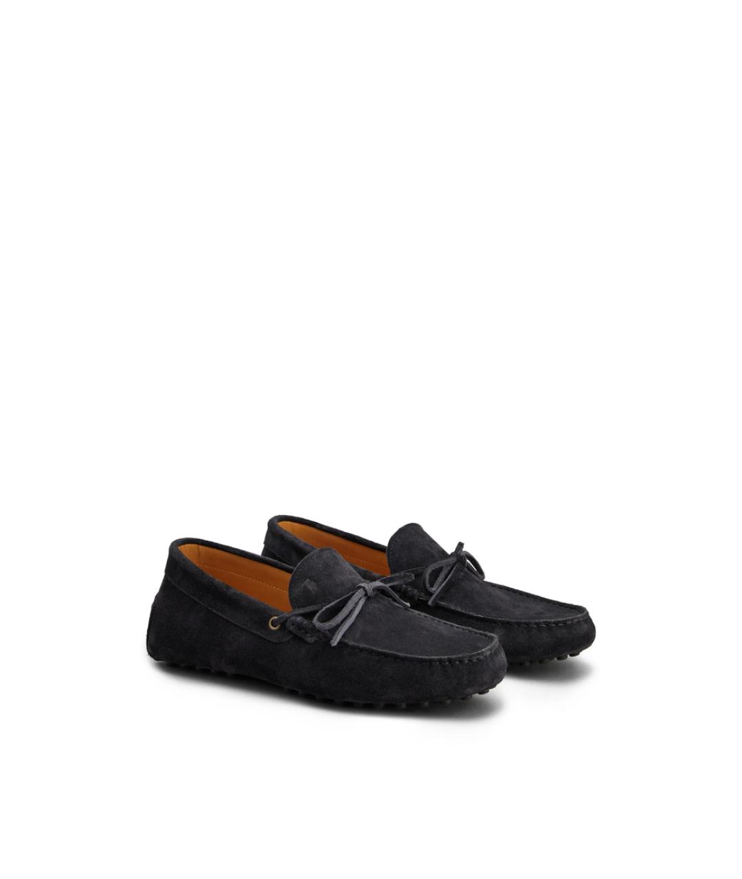 TOD'S Серые кожаные лоферы, фото 2