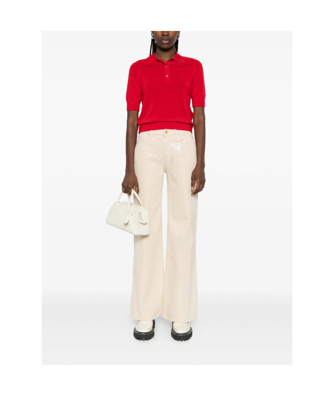 7 FOR ALL MANKIND Хлопковые джинсы клеш, фото 4