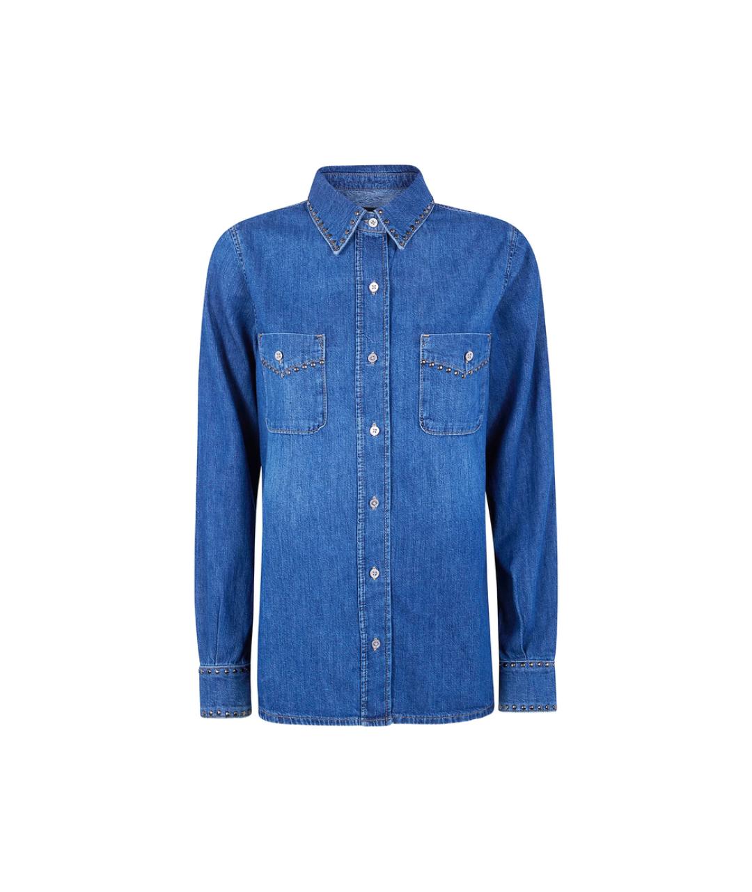 7 FOR ALL MANKIND Синяя хлопковая рубашка, фото 1