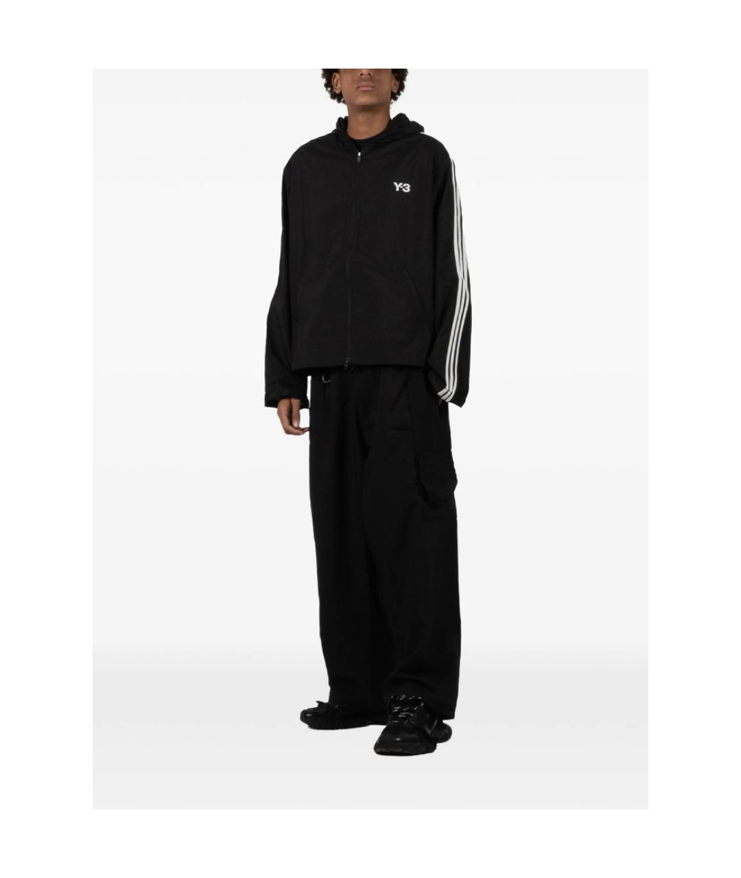 Y-3 Черные полиэстеровые повседневные брюки, фото 4