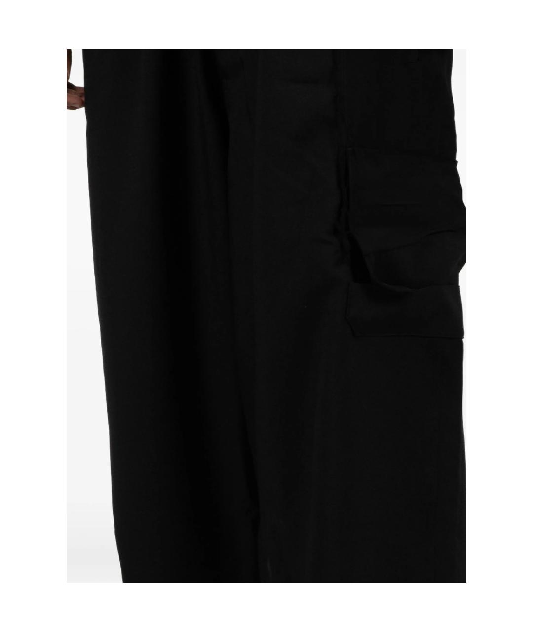 Y-3 Черные полиэстеровые повседневные брюки, фото 2