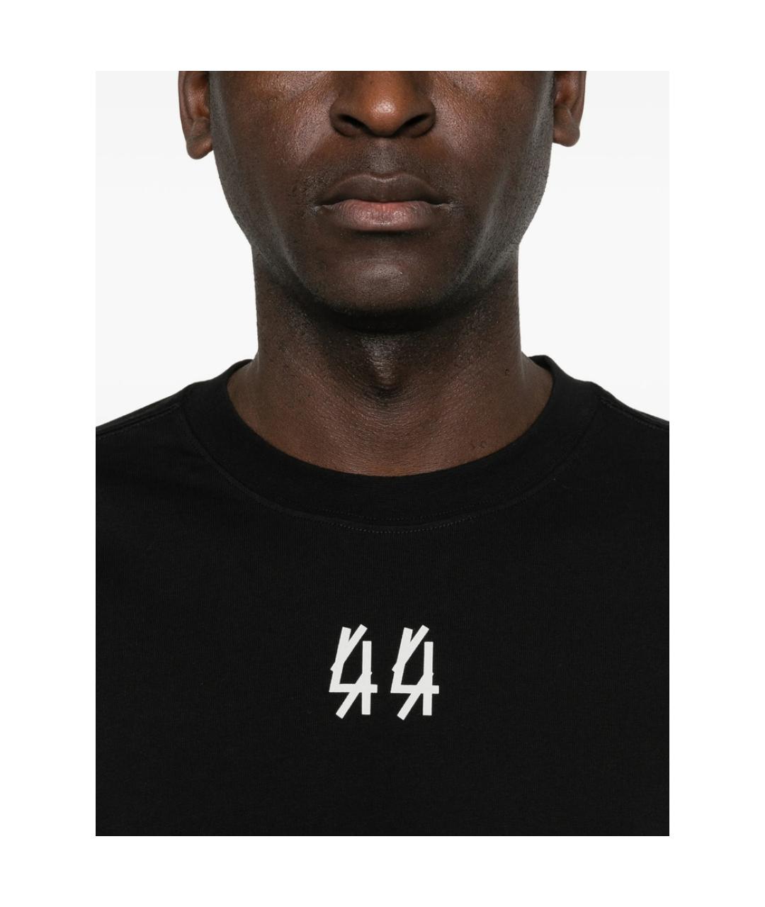 44 LABEL Черная хлопковая футболка, фото 2