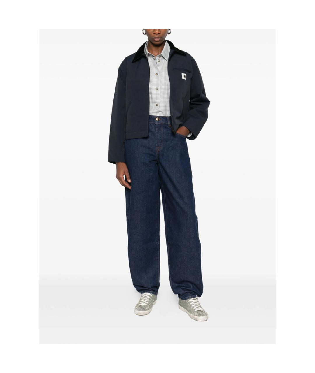 7 FOR ALL MANKIND Синие хлопковые джинсы клеш, фото 2
