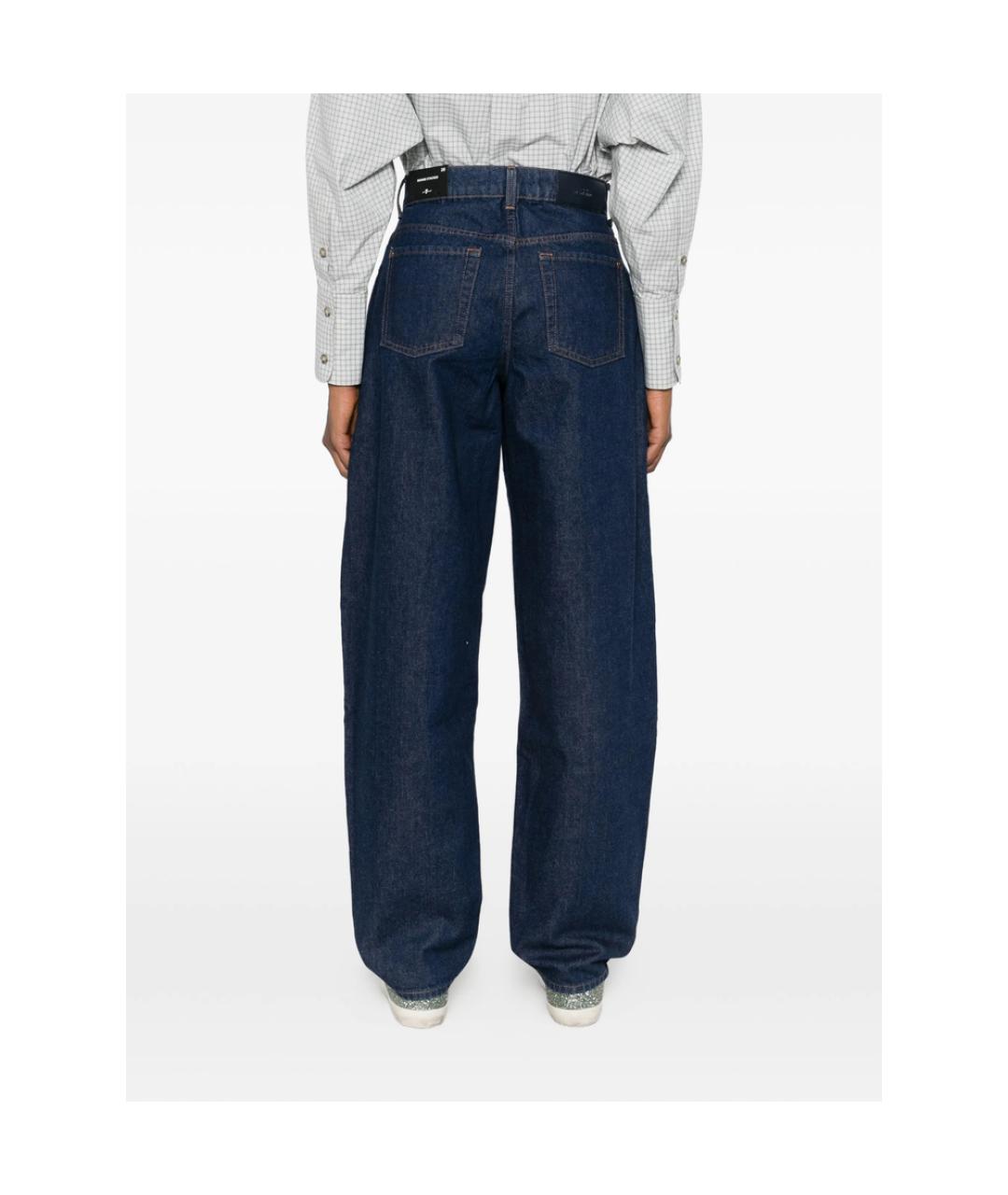 7 FOR ALL MANKIND Синие хлопковые джинсы клеш, фото 3