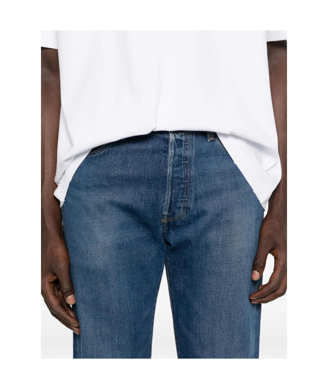 LEVI'S Синие хлопковые прямые джинсы, фото 3