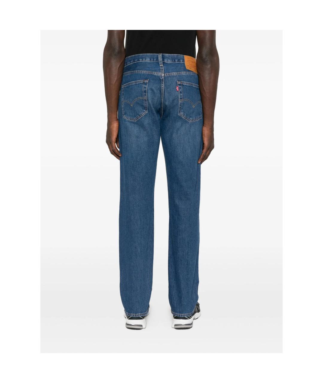 LEVI'S Синие хлопковые прямые джинсы, фото 2