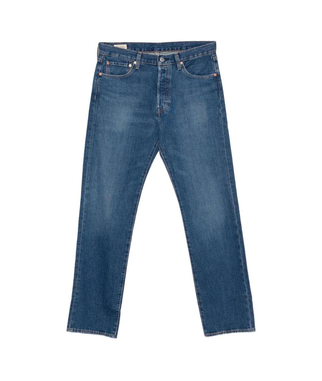 LEVI'S Синие хлопковые прямые джинсы, фото 1