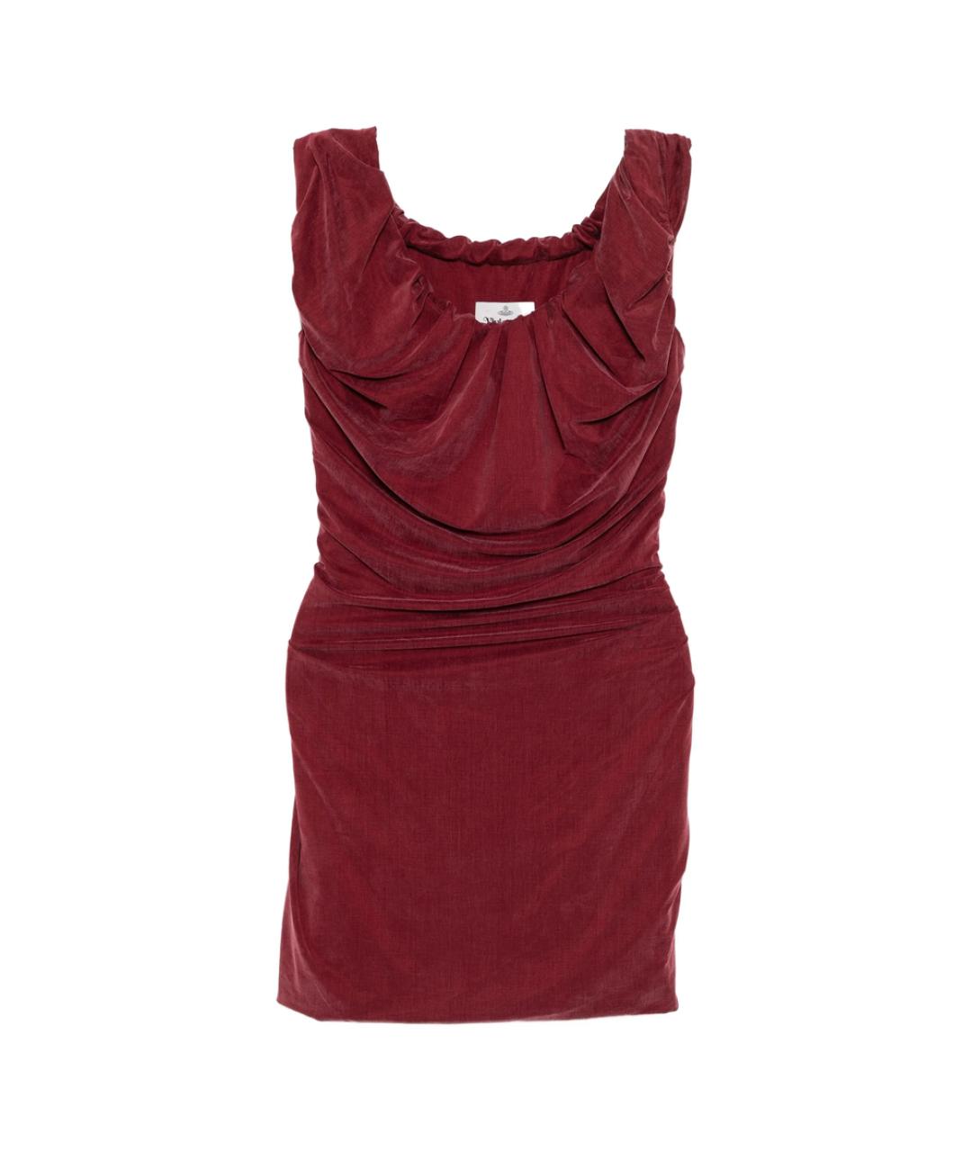 VIVIENNE WESTWOOD Красное вискозное коктейльное платье, фото 1