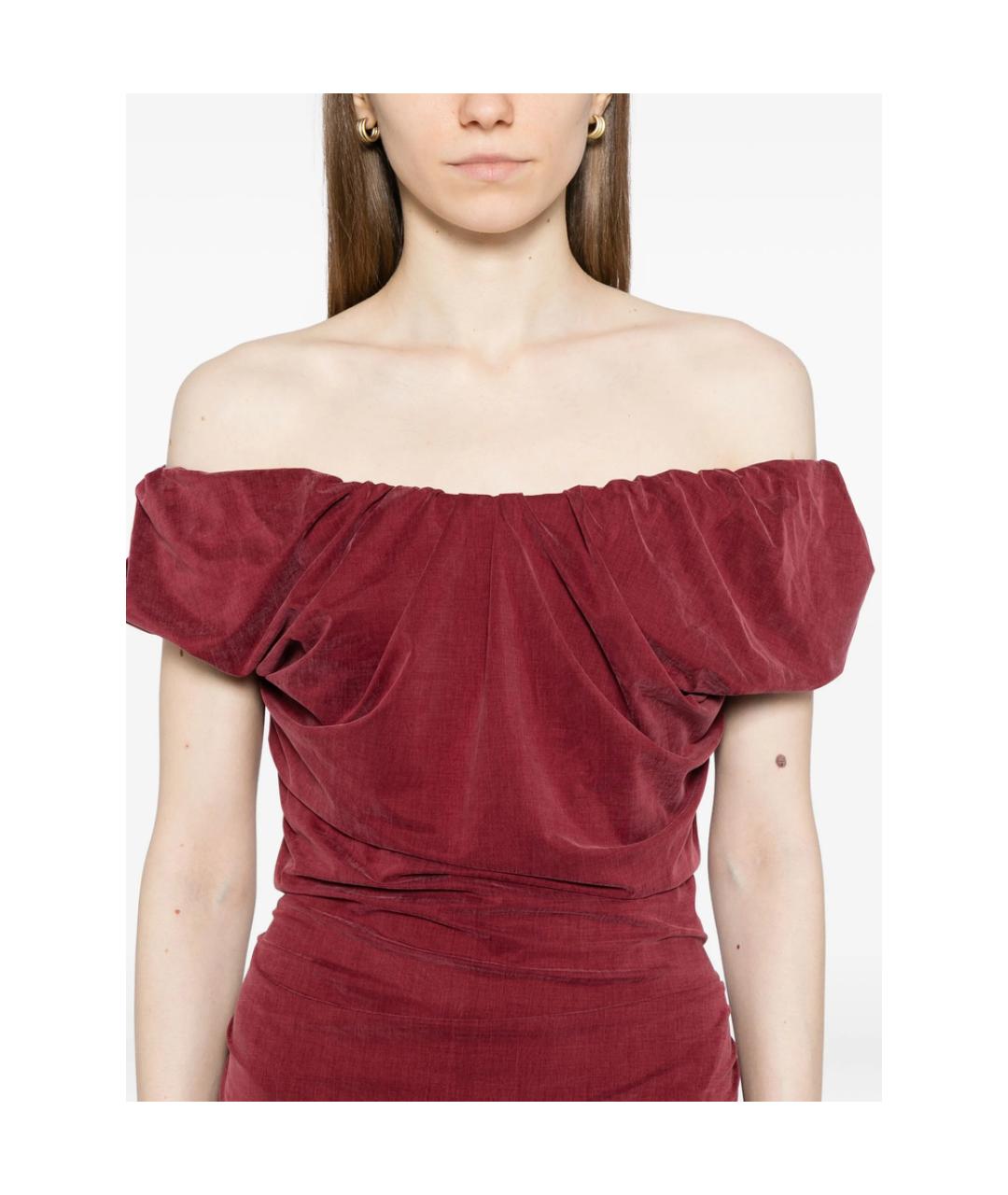 VIVIENNE WESTWOOD Красное вискозное коктейльное платье, фото 4