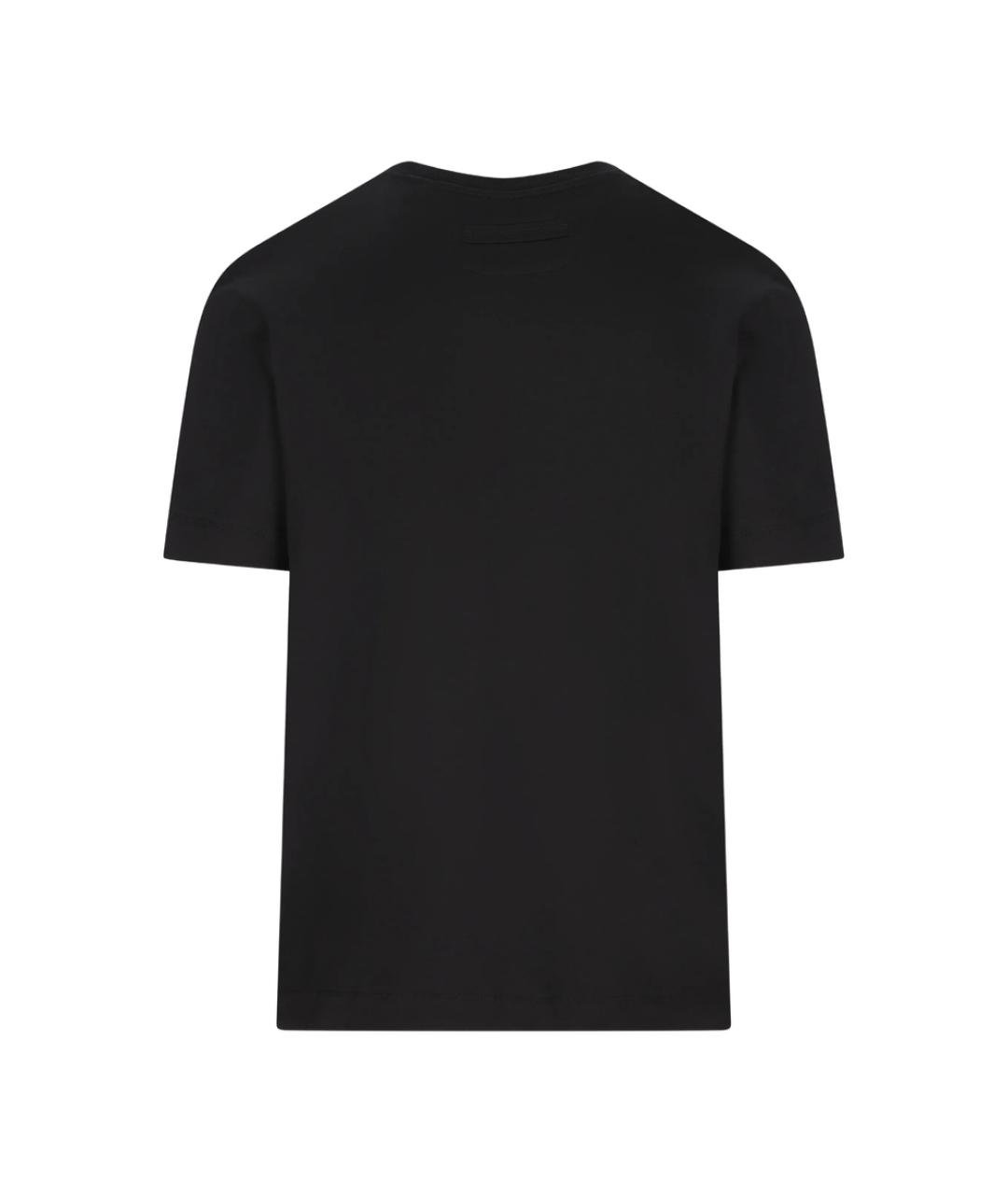 ZEGNA Черная хлопковая футболка, фото 4