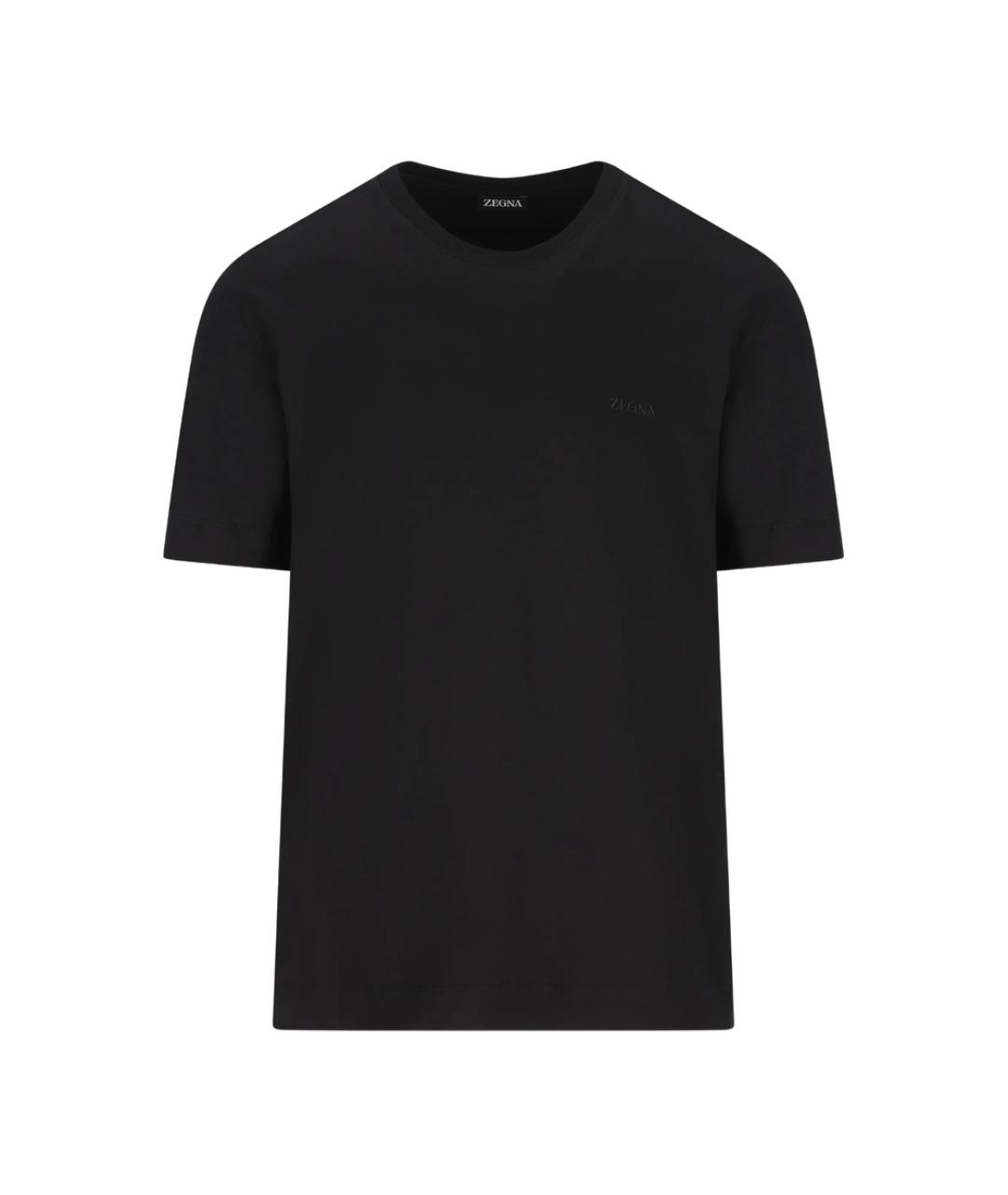ZEGNA Черная хлопковая футболка, фото 1