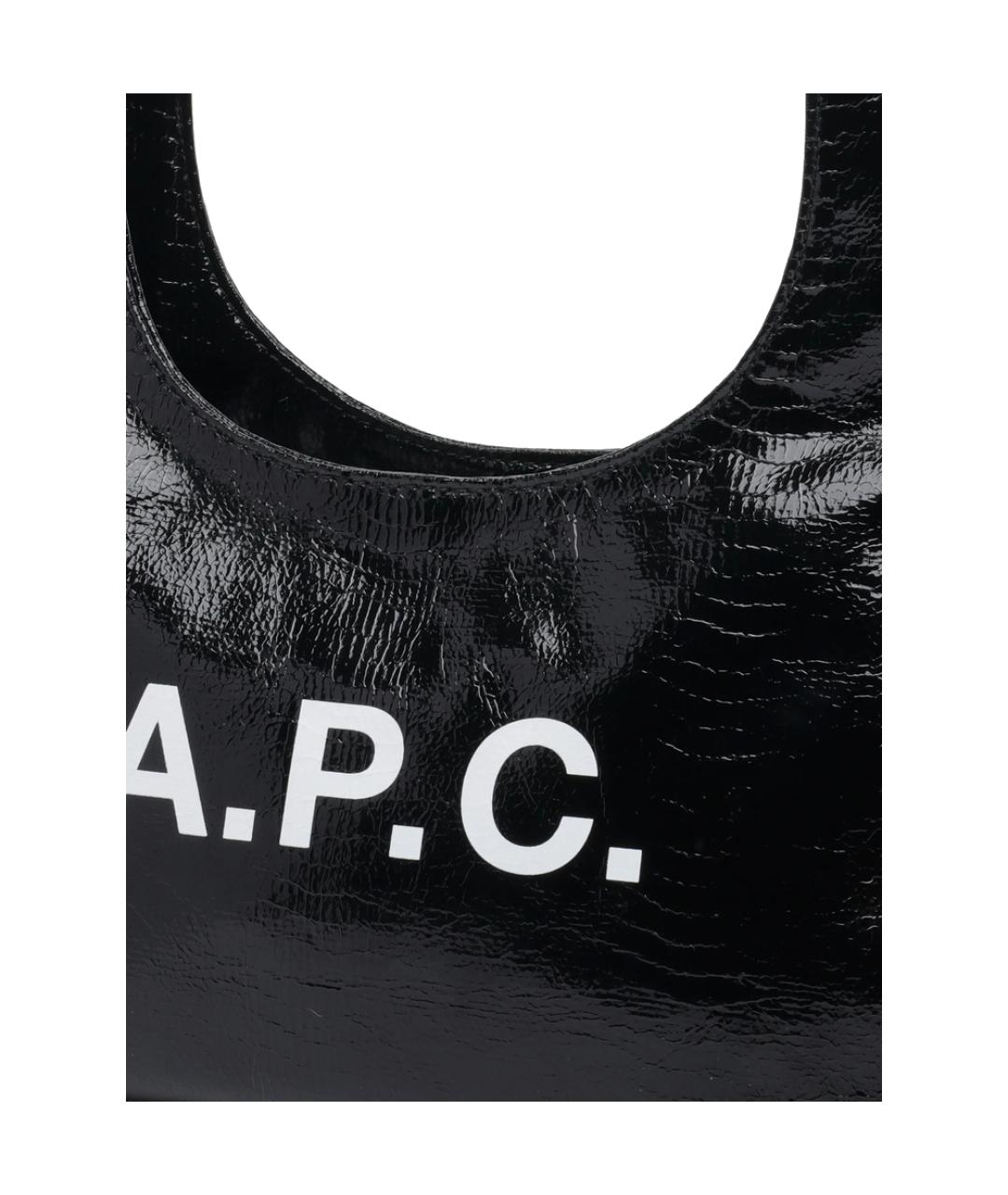 A.P.C. Черная сумка через плечо из искусственной кожи, фото 3