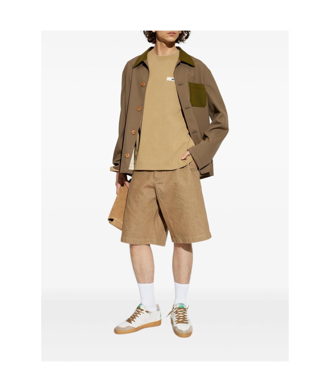 JACQUEMUS Коричневые хлопковые шорты, фото 4