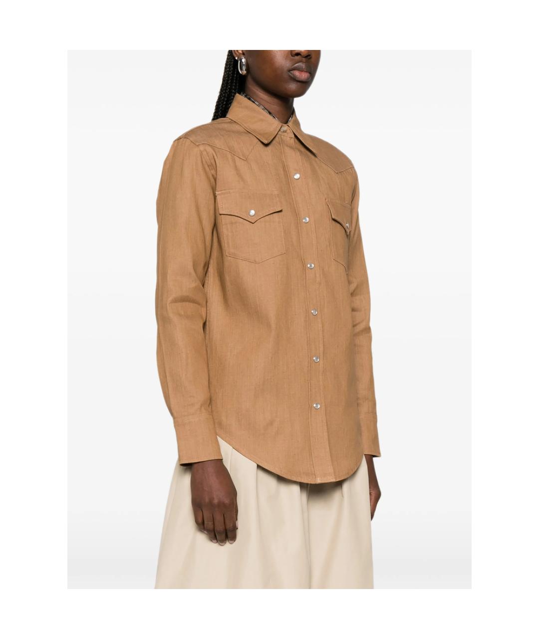 A.P.C. Коричневая хлопковая рубашка, фото 5
