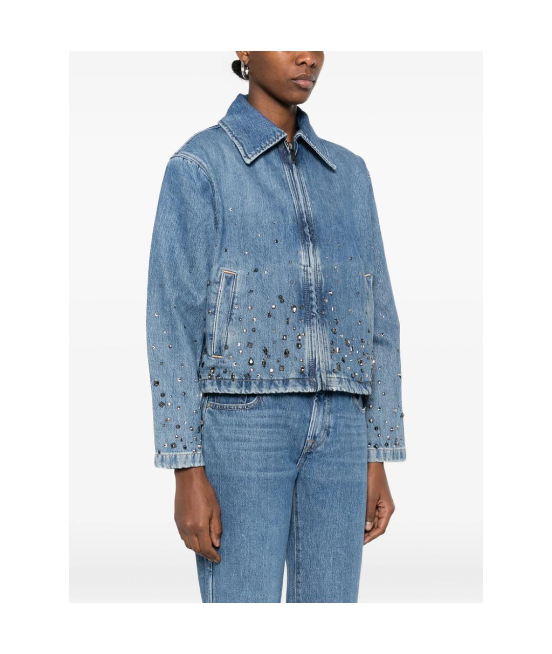 7 FOR ALL MANKIND Синяя хлопковая куртка, фото 5