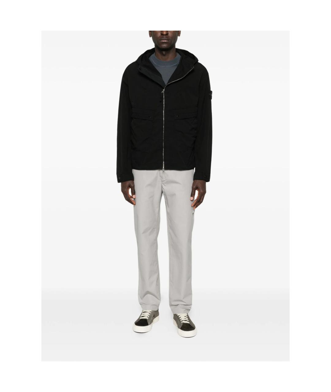 STONE ISLAND Черная полиэстеровая куртка, фото 3