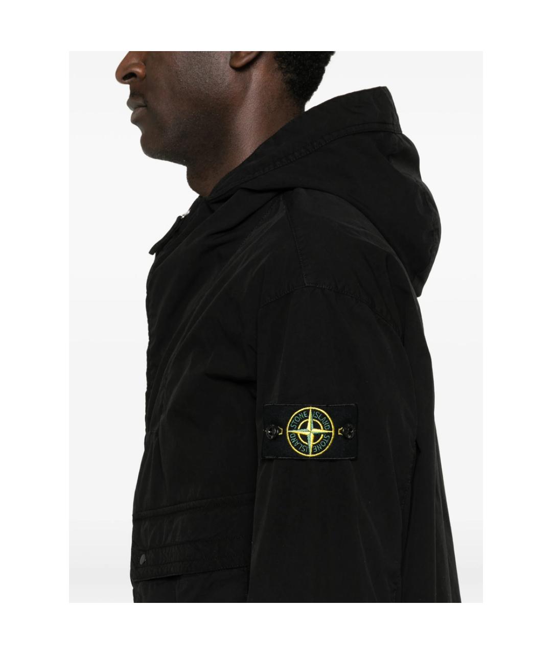 STONE ISLAND Черная полиэстеровая куртка, фото 5