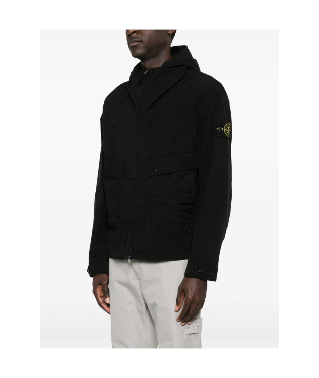 STONE ISLAND Черная полиэстеровая куртка, фото 2