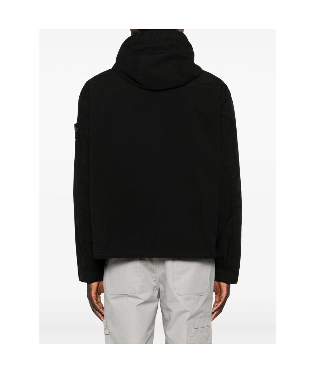 STONE ISLAND Черная полиэстеровая куртка, фото 4