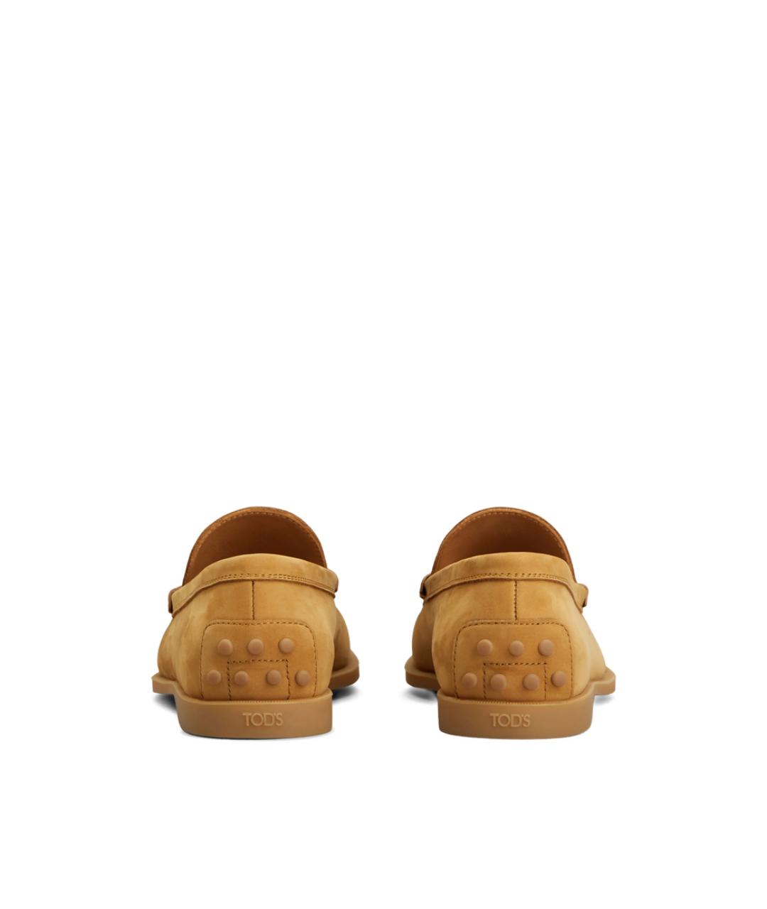 TOD'S Желтые кожаные лоферы, фото 3