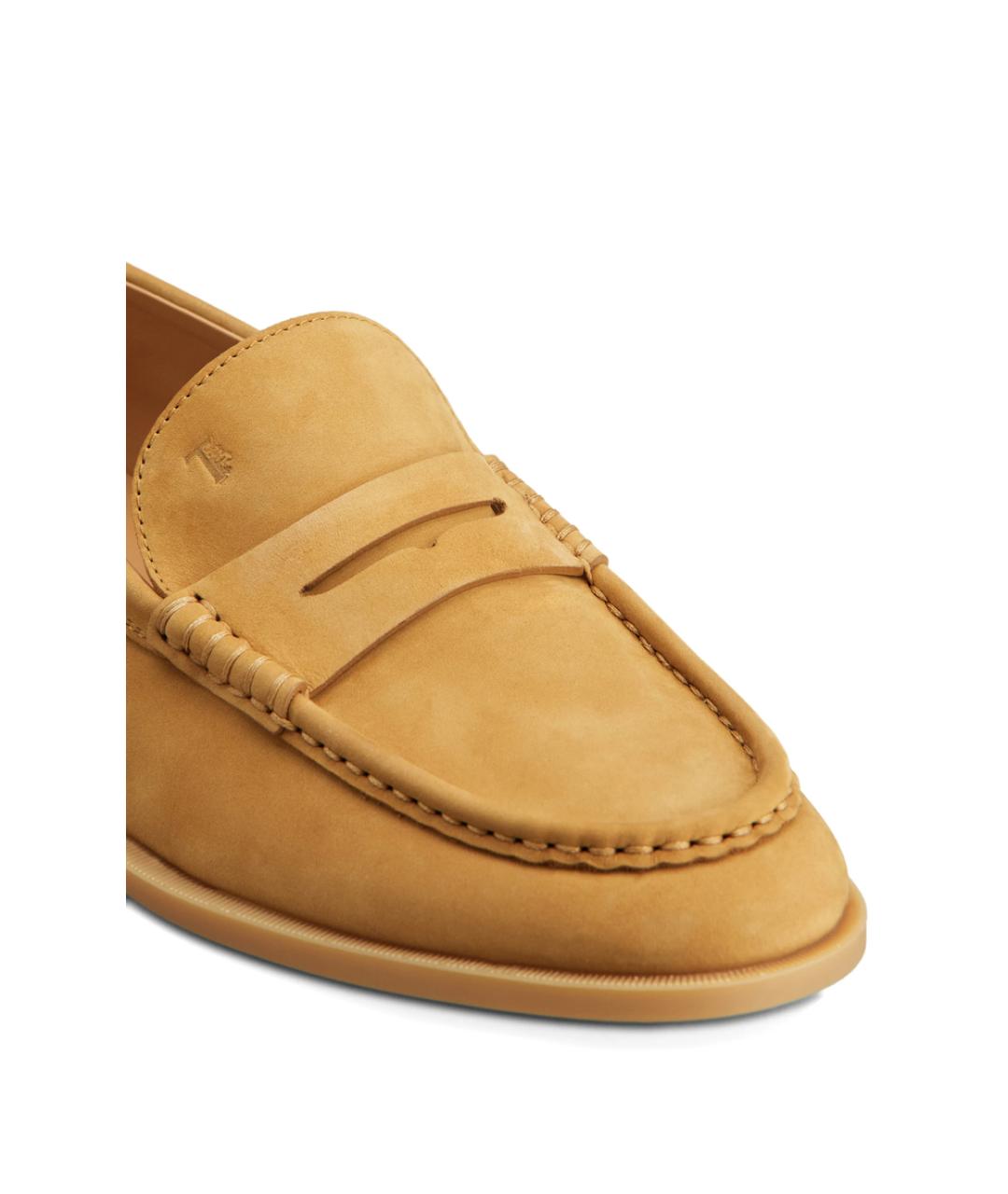 TOD'S Желтые кожаные лоферы, фото 5