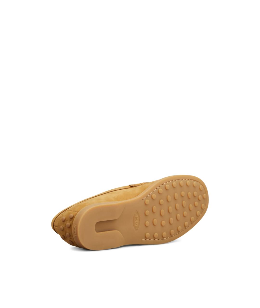 TOD'S Желтые кожаные лоферы, фото 4